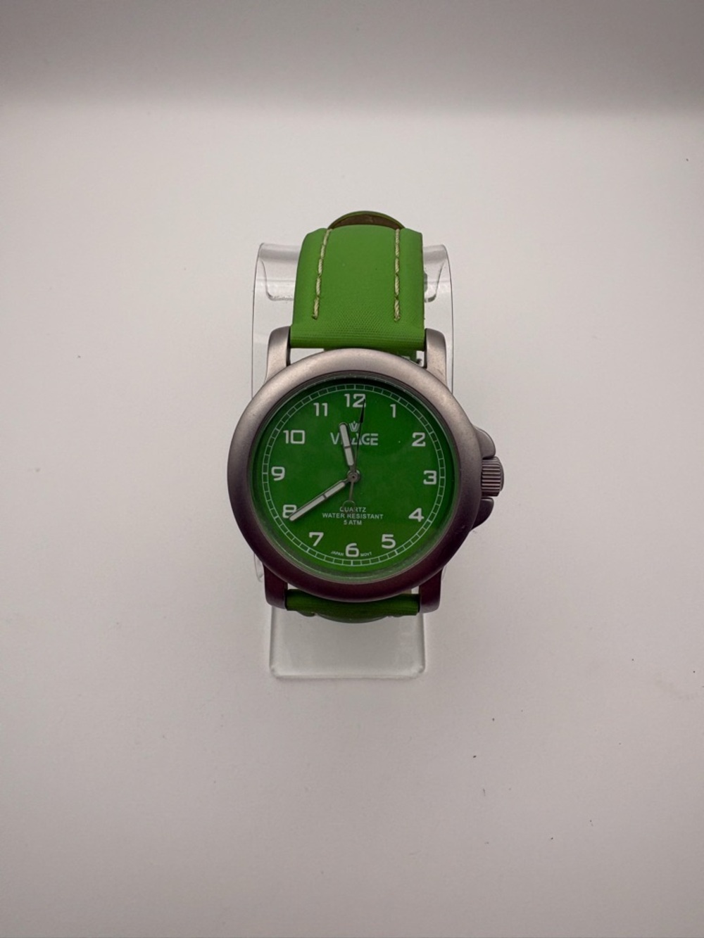 Visage Bright Green Dial & Strap Quartz Watch